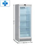 Réfrigérateur 1 Porte Vitré 290 L. - Gamme Médicale | MSU300 | TEFCOLD