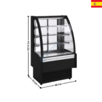 Vitrine réfrigérée 60 cm - Vitre Bombé / Série INSIGNIA | VV66C | DOCRILUC