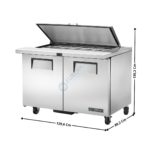 Saladette Haut Rendement - 2 portes pleine - 18 x GN1/6 / Capot en Inox - Premium Series | TSSU4818MBHCFLID | TRUE