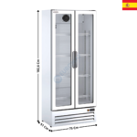 Armoire Vitrine Réfrigérée 412L. - Version Double - Blanc | EVR750 | DOCRILUC