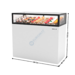 Comptoir Réfrigéré 120 Cm / 1 Niveau / Blanc - Série INTEGRA BASE | IN12020115 | SAYL