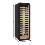 Cave à vin - 94 Bouteilles - Simple température à porte vitrée - Coloris Noir | KVINBIG1TB | HOREKUS