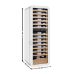 Cave à vin - 86 Bouteilles - Double température à porte vitrée - Coloris Blanc | KVINBIG2TW | HOREKUS