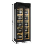 Vitrine à Vin 2 Portes - 175 Bouteilles - Simple température - Luxury Look - Premium | KLUX902 | HOREKUS