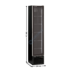 Armoire Vitrine Réfrigérée 164L. - Noir | KTHINB | HOREKUS