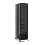 Armoire Vitrine Réfrigérée 221L. - Noir | KSLIMB | HOREKUS