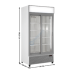 Armoire Vitrine Réfrigérée 607 L. - Deux Portes - Blanc | KL801W | HOREKUS