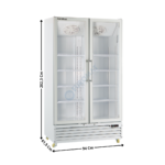 Armoire Vitrine Réfrigérée 690 L. - Deux Portes - Blanc | KICOOL80W | HOREKUS