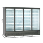 Armoire Positive 2240 L. - Gamme Supermarché - Gris | KMR250PG | HOREKUS