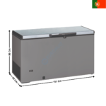 Congélateur Coffre 414 Litres - Coloris Inox | CHI430T | TENSAI
