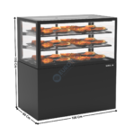 Comptoir Chauffant 100 Cm / 2 Niveaux / Noir - Série INTEGRA BASE | IN10050110CB | SAYL