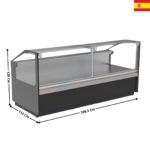 Vitrine réfrigérée 246,5cm / Vitre(s) Relevable - JUNIPER 1100  | VES10E25RCTF | DOCRILUC