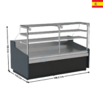 Vitrine réfrigérée 198,5cm / Spécial Pâtisserie - JUNIPER 1100  | VEPR10E20RCTF | DOCRILUC
