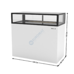 Comptoir Neutre 120 Cm / 1 Niveau / Blanc - Série INTEGRA BASE | IN12020115N | SAYL