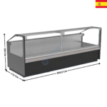 Vitrine réfrigérée 294,5cm / Vitre(s) Relevable - JUNIPER 1100  | VES10E30RCTF | DOCRILUC