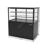 Comptoir Neutre 100 Cm / 2 Niveaux / Noir - Série INTEGRA BASE | IN10050110NB | SAYL