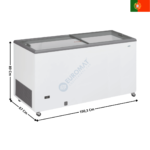 Congélateur à Couvercle Coulissant Vitré 470 Litres | ICE500GTV+6XPANIERI | TENSAI