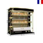 Rôtissoire gaz 20/24 Volailles "Noir" - Série OLYMPIA | 13754OLG | ROTISOL