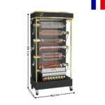 Rôtissoire électrique 12/18 Volailles "Noir" - Série OLYMPIA | 9756OLE | ROTISOL