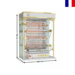 Rôtissoire électrique 8/12 Volailles "Blanc" - Série OLYMPIA | 9754OLE+RALW | ROTISOL