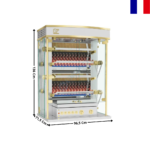 Rôtissoire gaz 8/12 Volailles "Blanc" - Série OLYMPIA | 9754OLG+RALW | ROTISOL