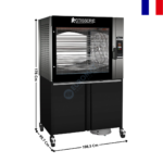 Rôtissoire à Balancelle Traversante 32 Volailles sur Meuble - Série MASTER-CLEAN | MCT8760+MC876MSTO | ROTISOL