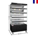Vitrine Chaude Ventilée Libre-Service 102,5Cm / 5 Niveaux - Inc. Bandeau "Servez-Vous" | 10VCV5LS | ROTISOL