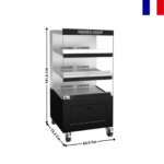 Vitrine Chaude Ventilée Libre-Service 63,5Cm / 3 Niveaux - Inc. Bandeau "Servez-Vous" | 6VCV3LS | ROTISOL