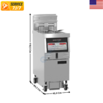 Friteuse 2 Cuves de 9 L. avec Filtration Automatique - Série GVE | GVE071+SPLIT  | HENNY PENNY