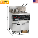 Friteuse 2 Cuves de 14 L. avec Filtration Automatique - Série EEE | EEE142  | HENNY PENNY