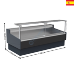 Vitrine Sans Groupe 250 Cm / Vitre(s) Relevable - SVEST 1200  | SVEST12250RR | DOCRILUC