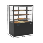 Comptoir Réfrigéré avec Humidificateur 100 Cm / 3 Niveaux / Noir - Série INTEGRA BASE | IN10080140B | SAYL