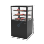 Comptoir Réfrigéré avec Humidificateur 60 Cm / 2 Niveaux / Noir - Série INTEGRA BASE | IN6050110B | SAYL