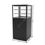 Comptoir Neutre 60 Cm / 2 Niveaux / Noir - Série INTEGRA BASE | IN6050140NB | SAYL