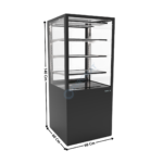 Comptoir Réfrigéré avec Humidificateur 60 Cm / 2 Niveaux / Noir - Série INTEGRA BASE | IN6080140BH | SAYL