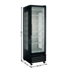 Vitrine négative panoramique 418 L. - Noir - Bakery Line | KFR410NB | HOREKUS