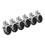Kit 6 roulettes dont 3 avec freins | AC-830281 | TRUE