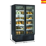 Armoire vitrée 2 Portes Battantes 937 Litres / Spécial Fromage – Série INGENIOUS | EFILQ2R | DOCRILUC