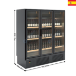 Armoire vitrée 3 Portes Battantes 1945 Litres / Spécial Vin – Série INGENIOUS | EFIW3R | DOCRILUC