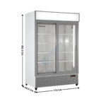 Armoire Vitrine Réfrigérée 888 L. - Deux Portes - Blanc | KL1100W | HOREKUS