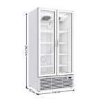 Armoire Vitrine Réfrigérée 890 L. - Deux Portes - Blanc | KICOOL110W | HOREKUS