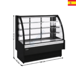 Vitrine réfrigérée 130 cm - Vitre Bombé / Série INSIGNIA | VV613C | DOCRILUC