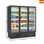 Vitrine Murale Positive 3 Portes Battantes 1570 Litres - Série INGENIOUS | EFI3RM1 | DOCRILUC