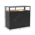 Comptoir Réfrigéré avec Humidificateur 120 Cm / 1 Niveau / Noir - Série INTEGRA BASE | IN12020115HB | SAYL
