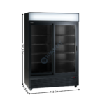 Armoire Vitrine Réfrigérée 888 L. - Deux Portes - Noir | KL1100B | HOREKUS