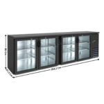 Arrière-bar 4 portes battantes vitrées - TOP | KBB400GD | HOREKUS