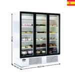 Armoire vitrée 3 Portes Battante  Litres / Spécial Pâtisserie - Série INGENIOUS | EFILP3R | DOCRILUC