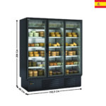 Armoire vitrée 3 Portes Battantes 1456 Litres / Spécial Fromage – Série INGENIOUS | EFILQ3R | DOCRILUC