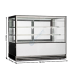 Vitrine de comptoir 150cm réfrigérée panoramique 700 L. | KDELUXE152 | HOREKUS