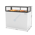 Comptoir Chauffant 120 Cm / 1 Niveau / Blanc - Série INTEGRA BASE | IN12020115C | SAYL